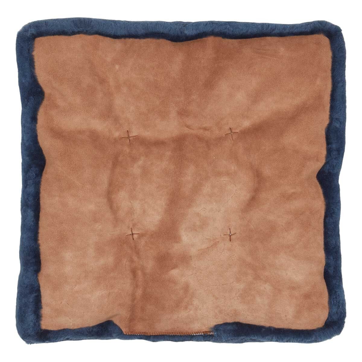 Stolsdyna m/fyllning | Mockasin | Nya Zeeland | 45x45 cm Marinblå