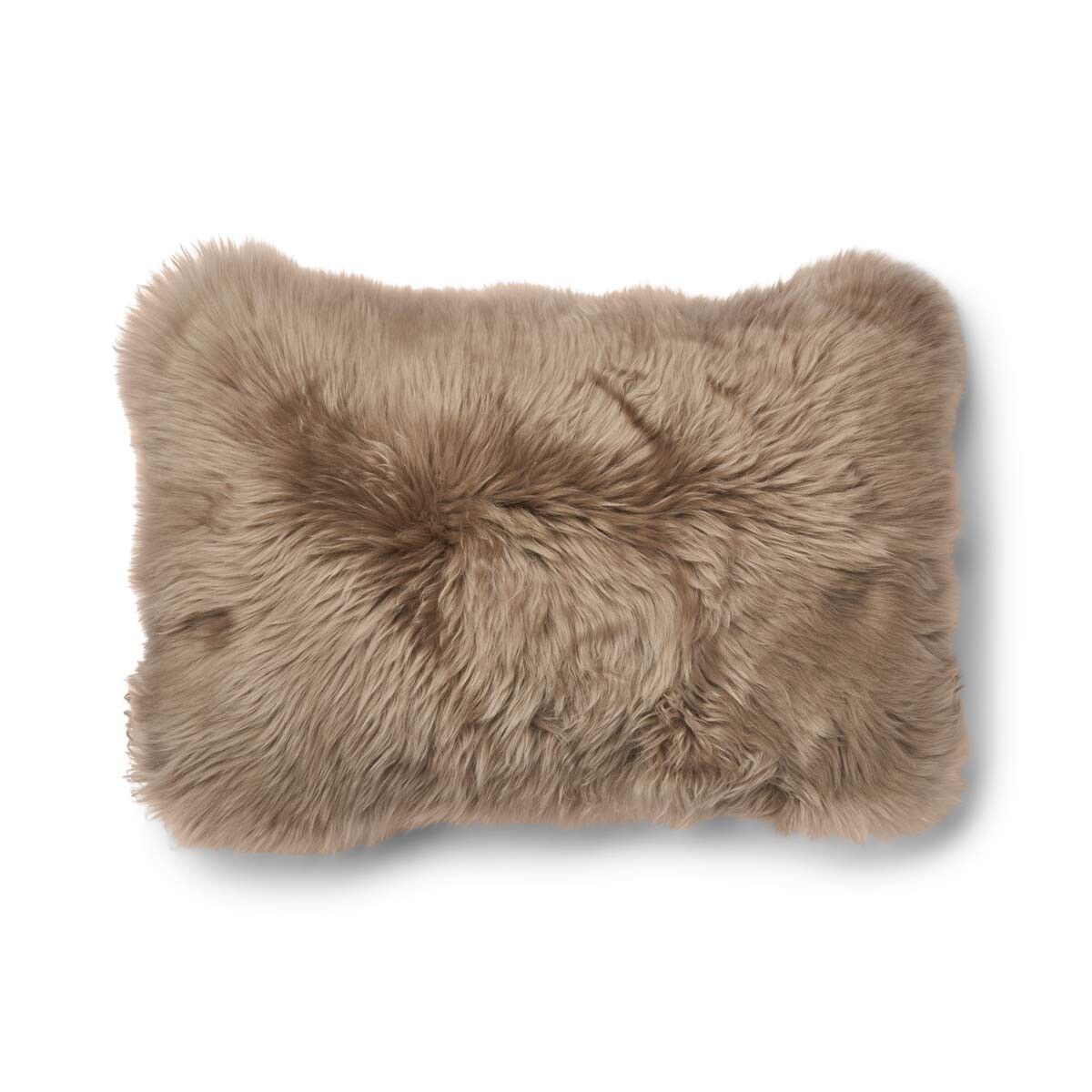 Classic Lång Lugg Fårskinn Kudde Beige/Taupe