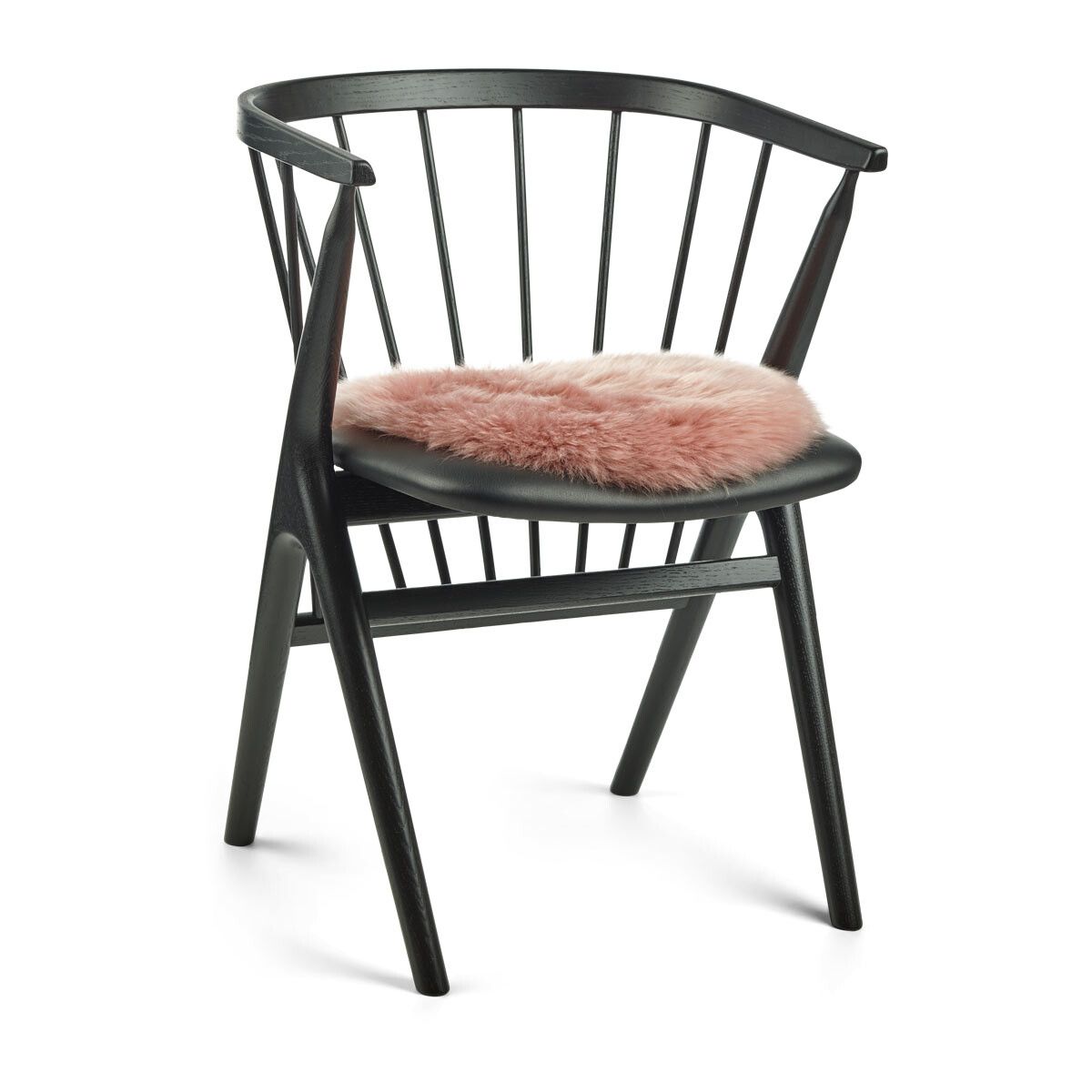 Stolsdyna | Lång lugg | Nya Zealand | Ø38 cm Rosa