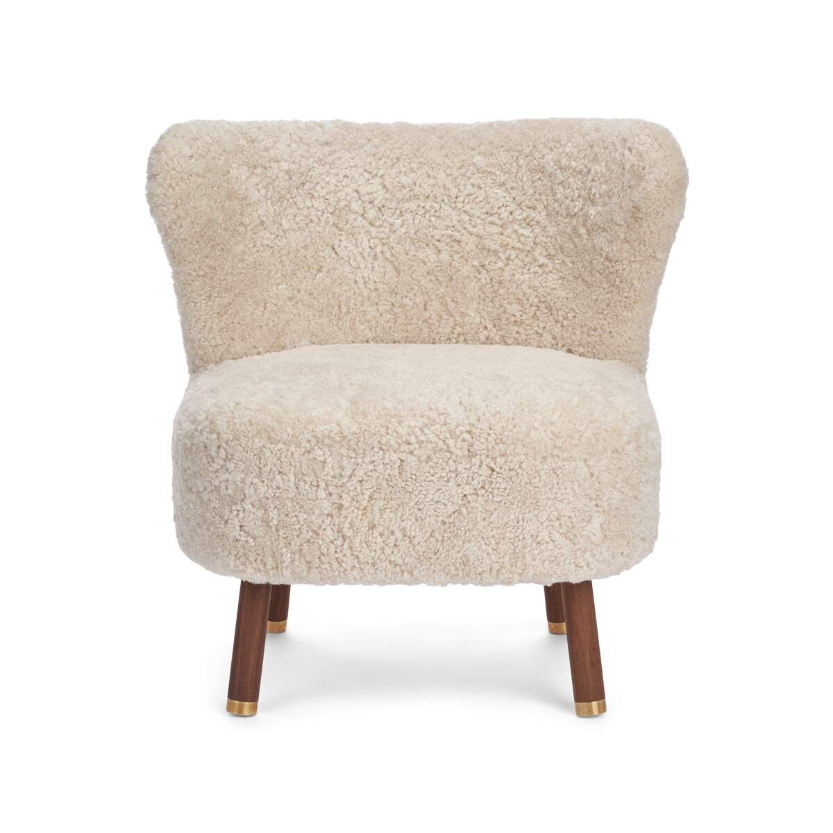 Emil Lounge Chair | Kort lugg Pearl