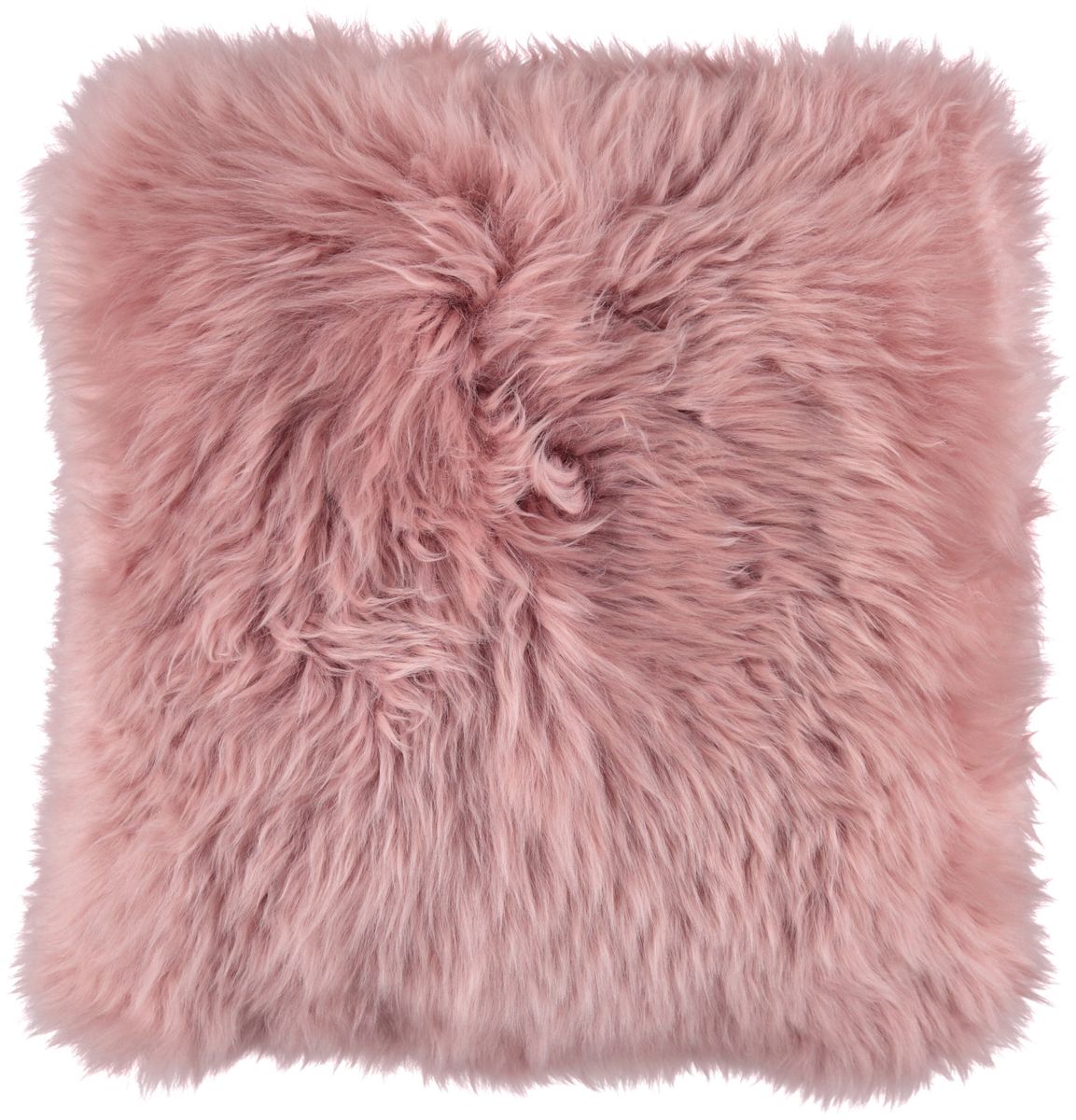Fårskinnskudde | Lång lugg | Nya Zeeland | 50x50 cm Rosa