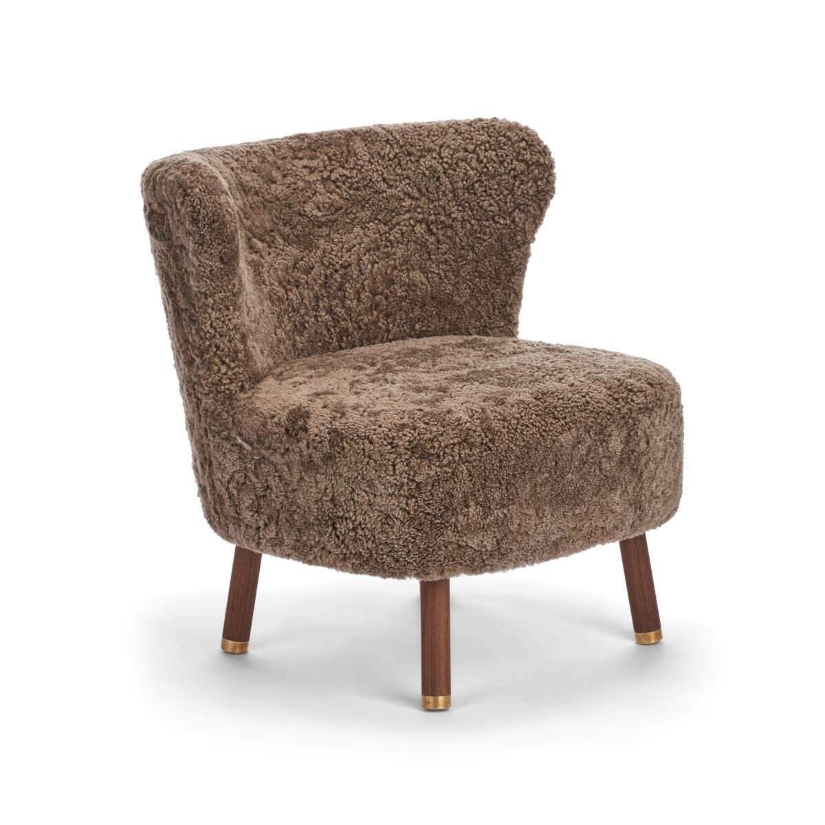 Emil Lounge Chair | Kort lugg Ljusbrun