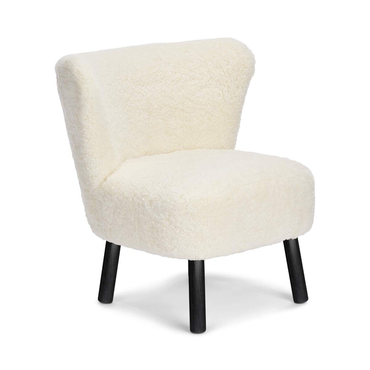 Emily Lounge Chair | Kort lugg Vit