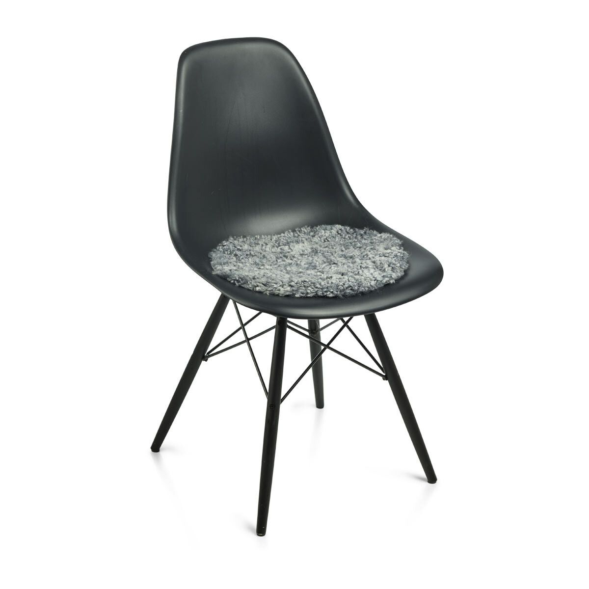 Stolsdyna | Kort lugg | Nya Zealand | Ø38 cm Ljusgrå