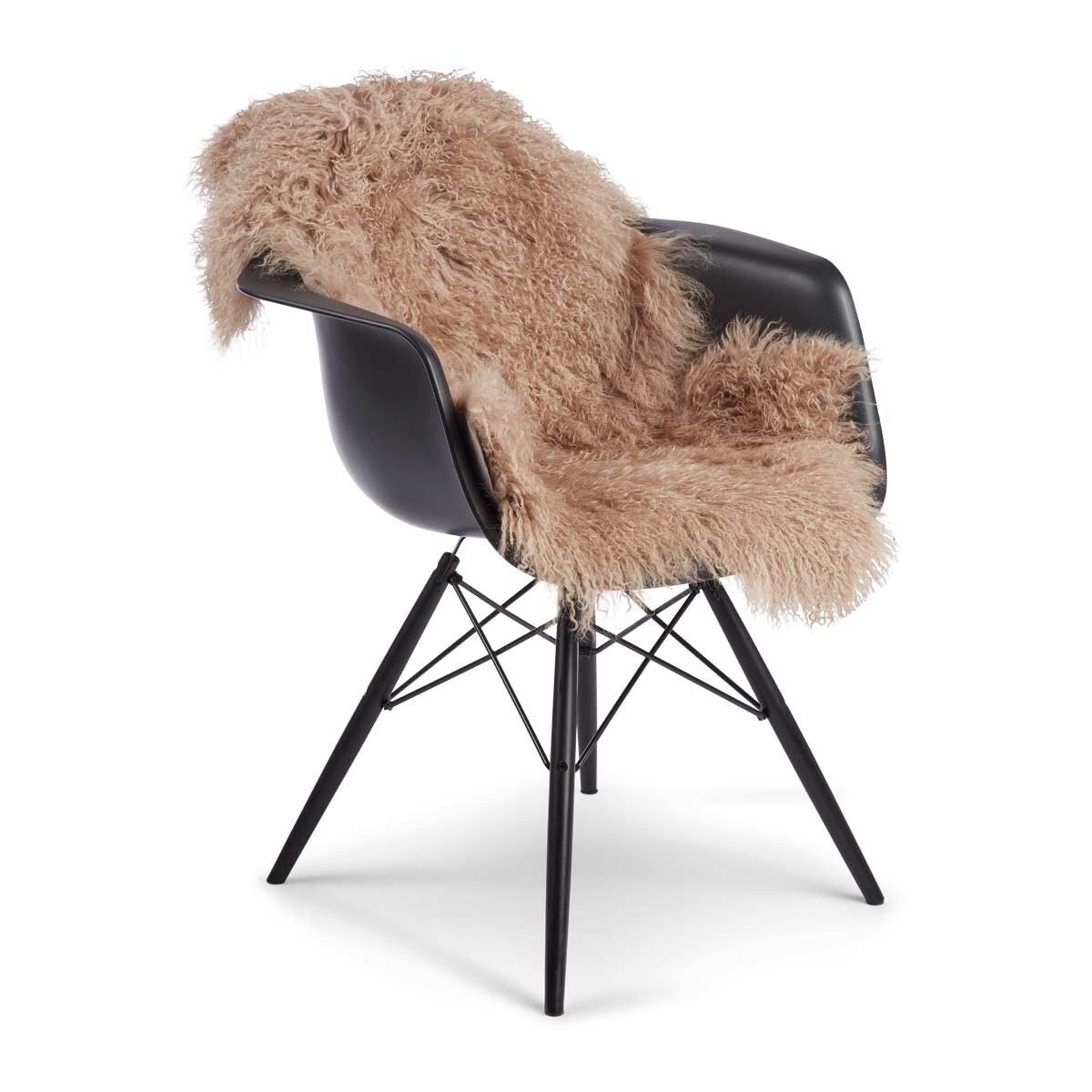 Fårskinn | Lockig | Tibet | 85x50 cm Varm Sand