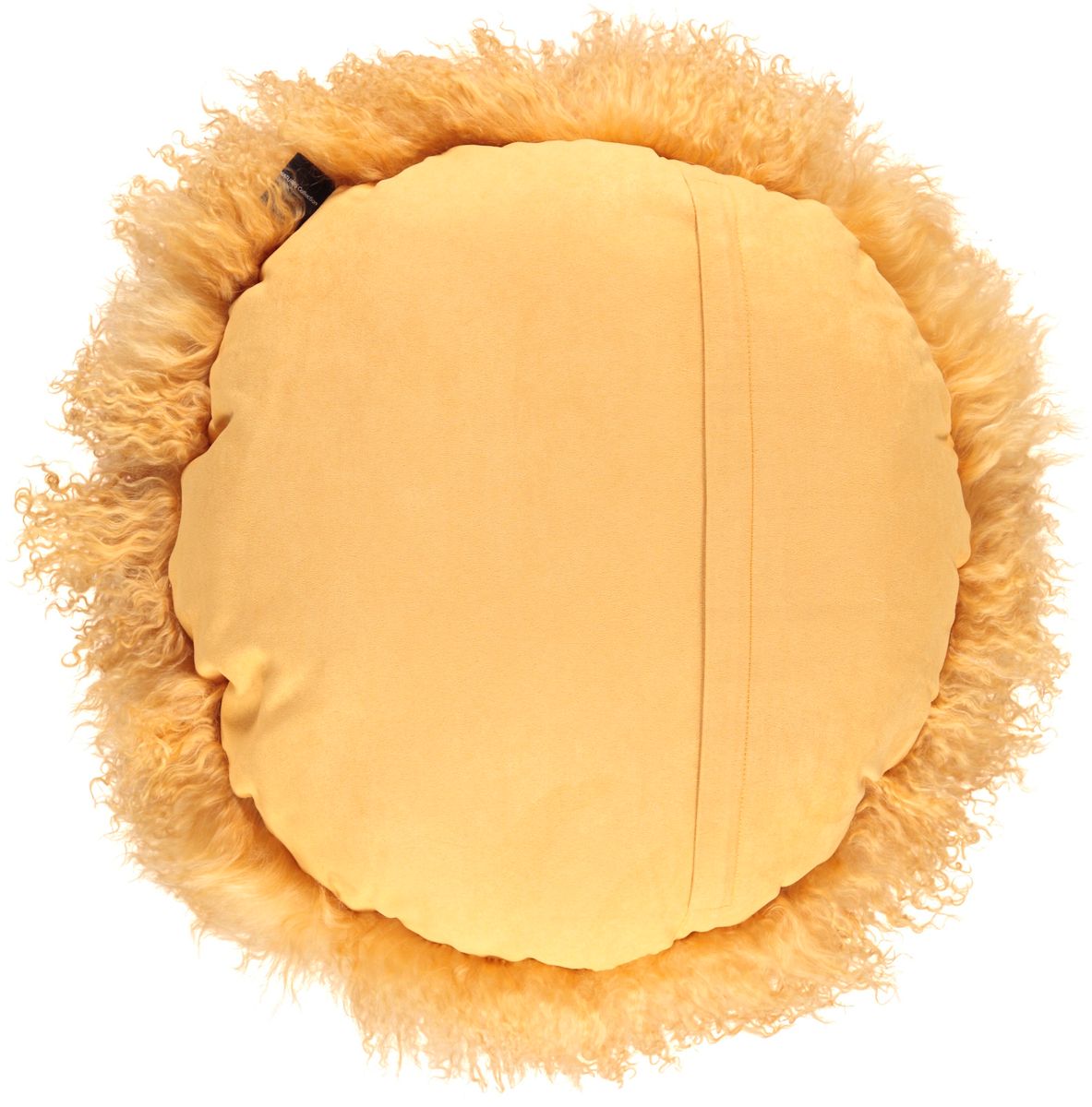 Fårskinnskudde | Lockig | Tibet | Ø38/45/62 cm Gul