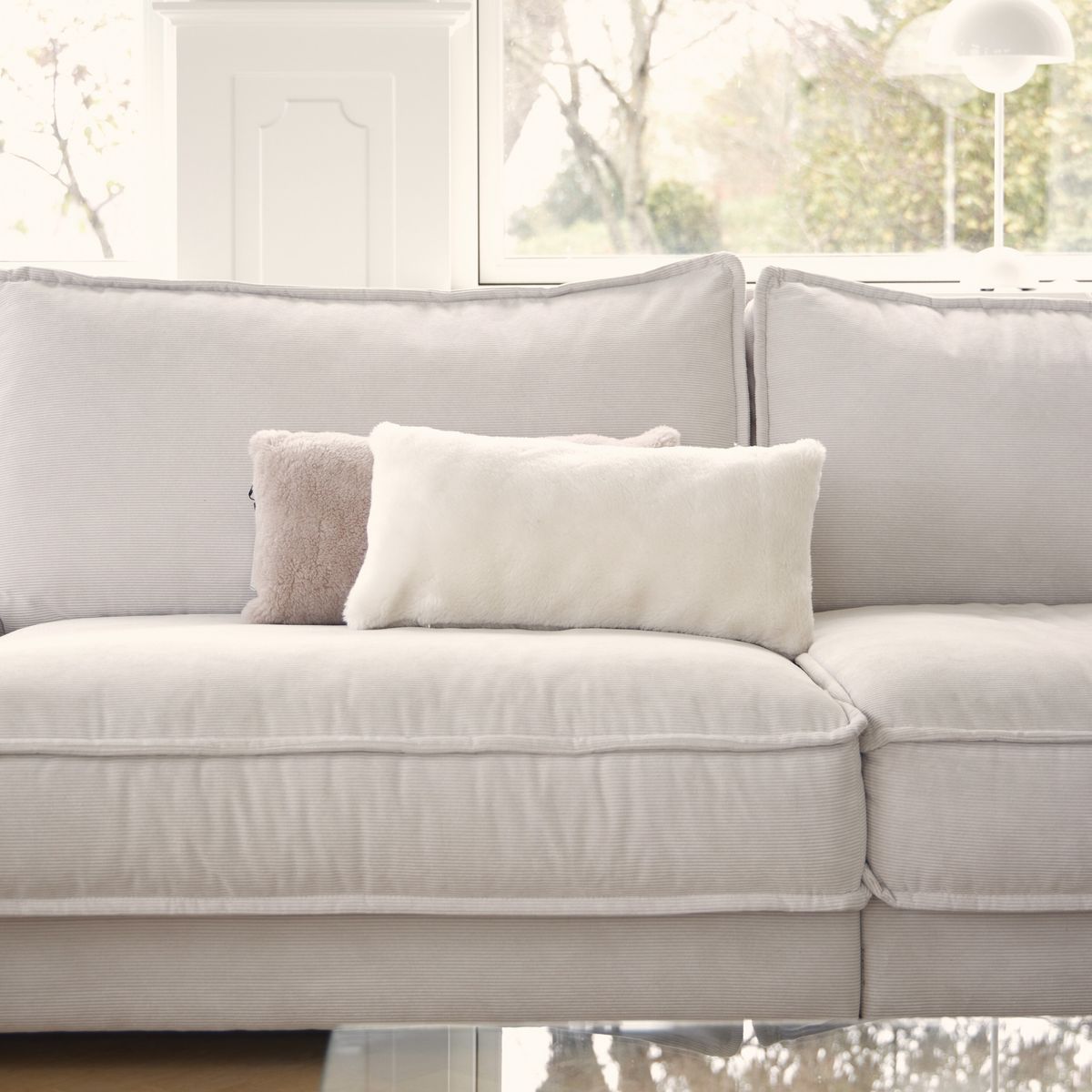 Fårskinnskudde | Mockasin | Dubbelsidig | 28x56 cm Kastanj