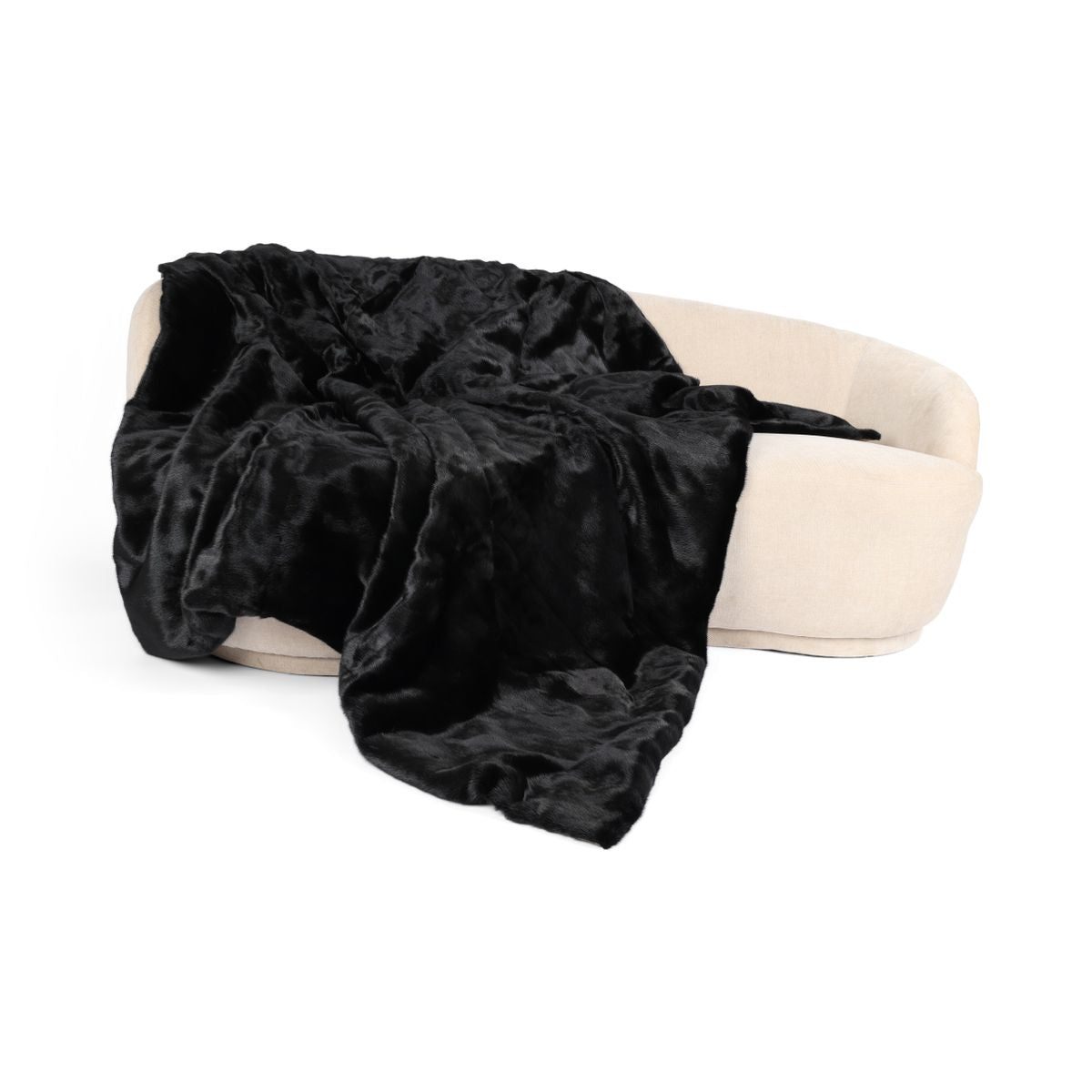 Minkpläd | Kashmirbaksida | Svart | 188x182 cm