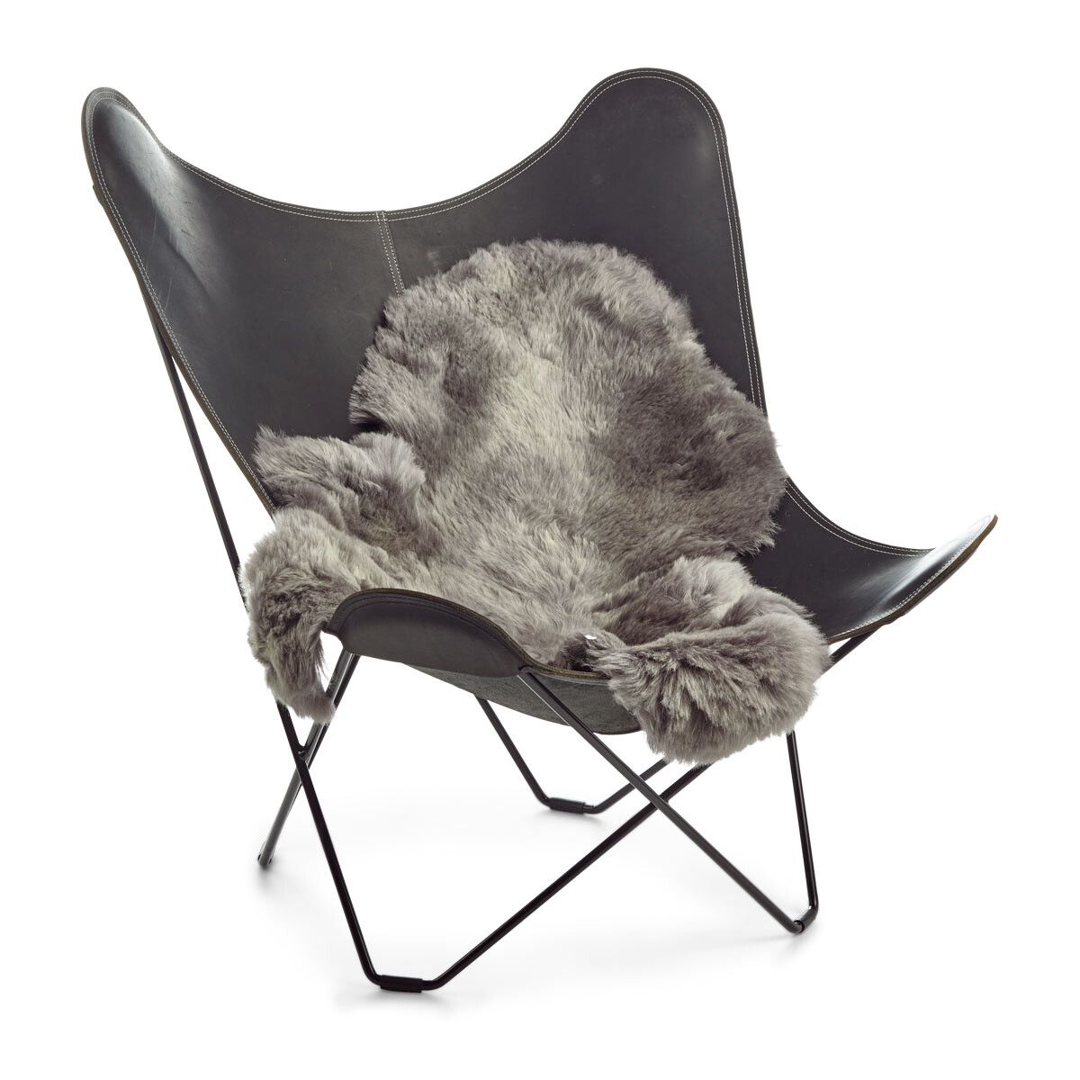 Fårskinn | Kort lugg | Island | 100-120x60 cm Grå