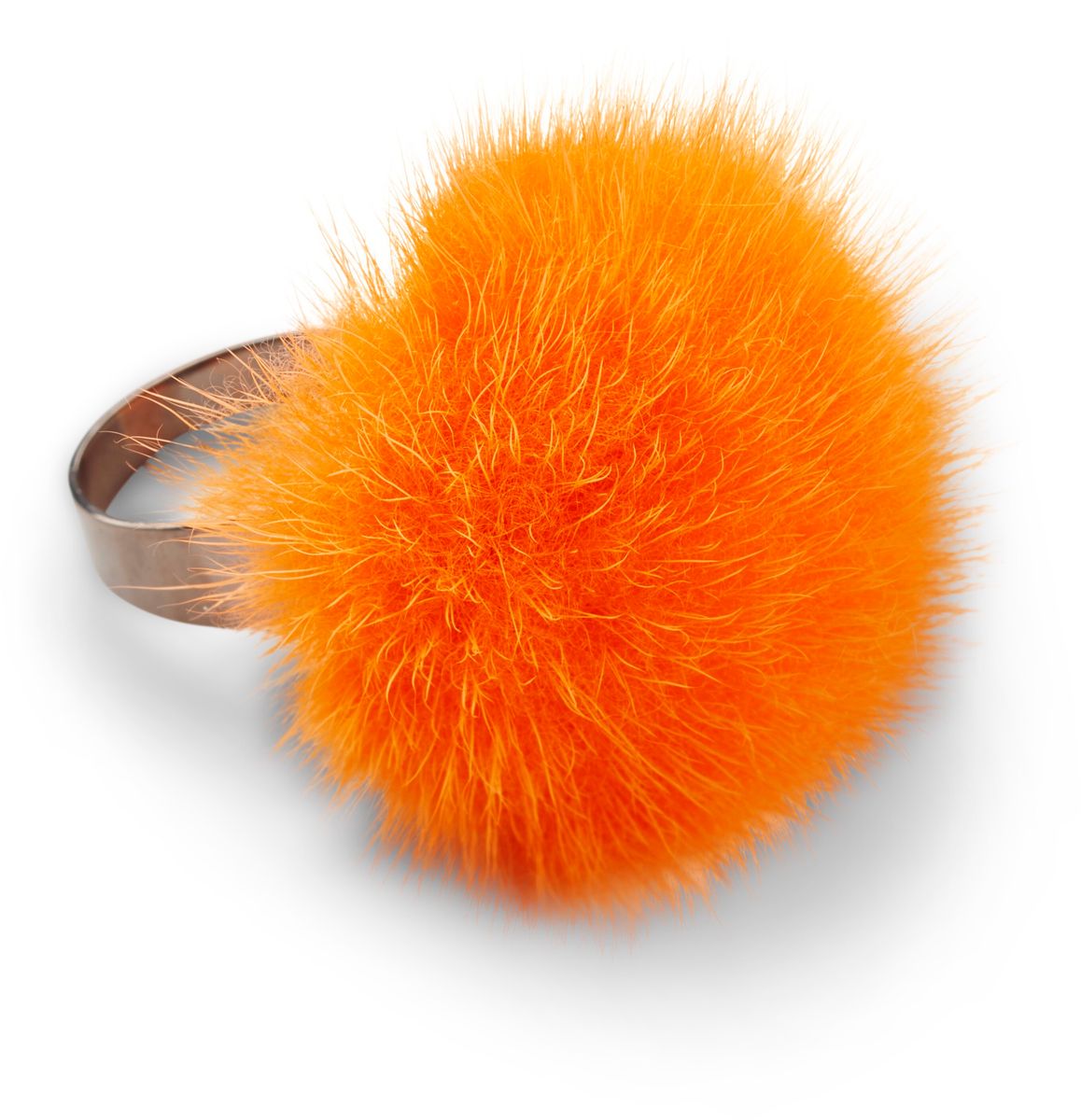 Pompon ring Orange Röd