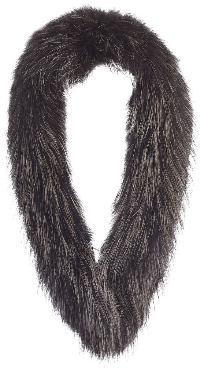 Klara pälskrage Mörk Grå