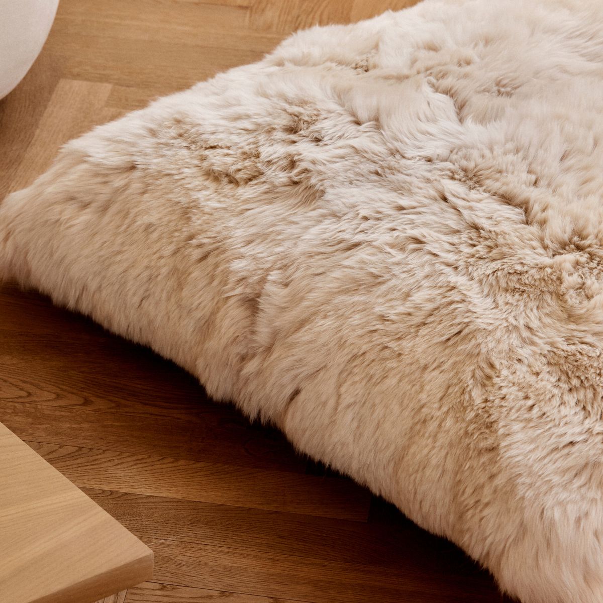 Maxi Float kudde | Lång lugg | Nya Zeeland | Dubbelsidig | 90x90 cm Svart