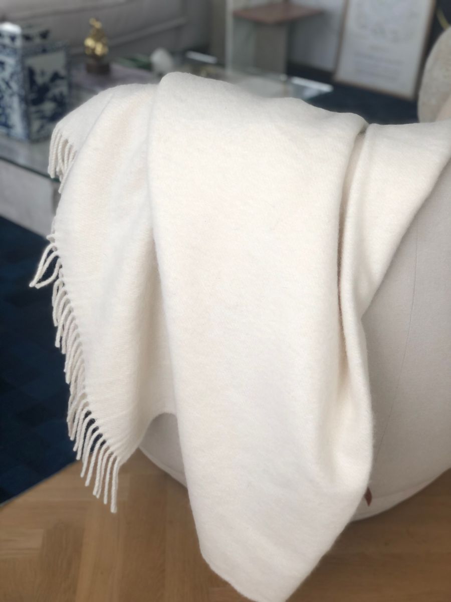 Julia Alpaca/Får Ull Throw Mörkbrun