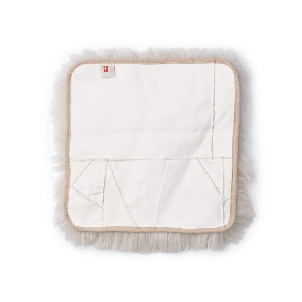 Zero Waste stolsdyna | Lång lugg | Nya Zeeland | 35x35 cm Beige