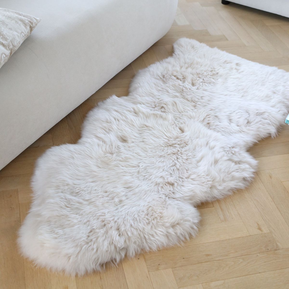 Fårskinn | Lång lugg | Nya Zeeland | 115x60 cm Mörk Lila