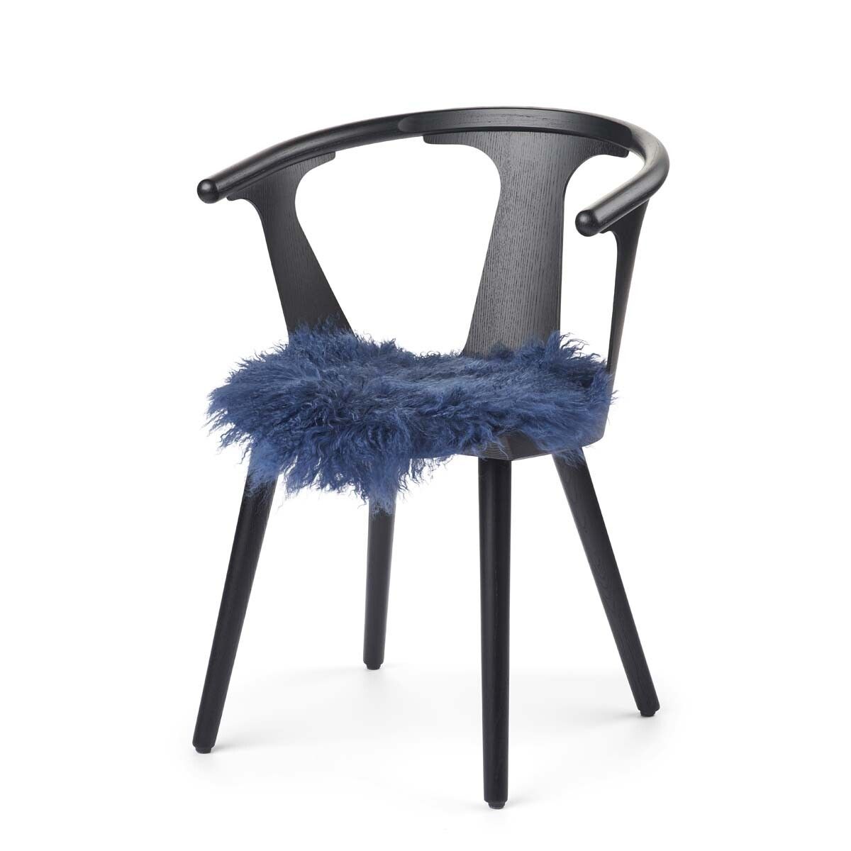 Stolsdyna | Lockig | Tibet | Ø38 cm Navy