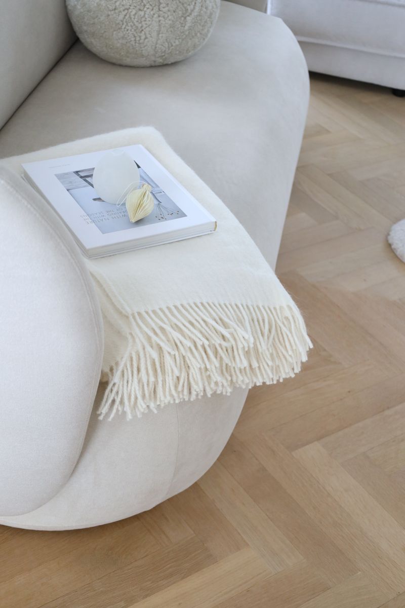 Julia Alpaca/Får Ull Throw Mörkbrun