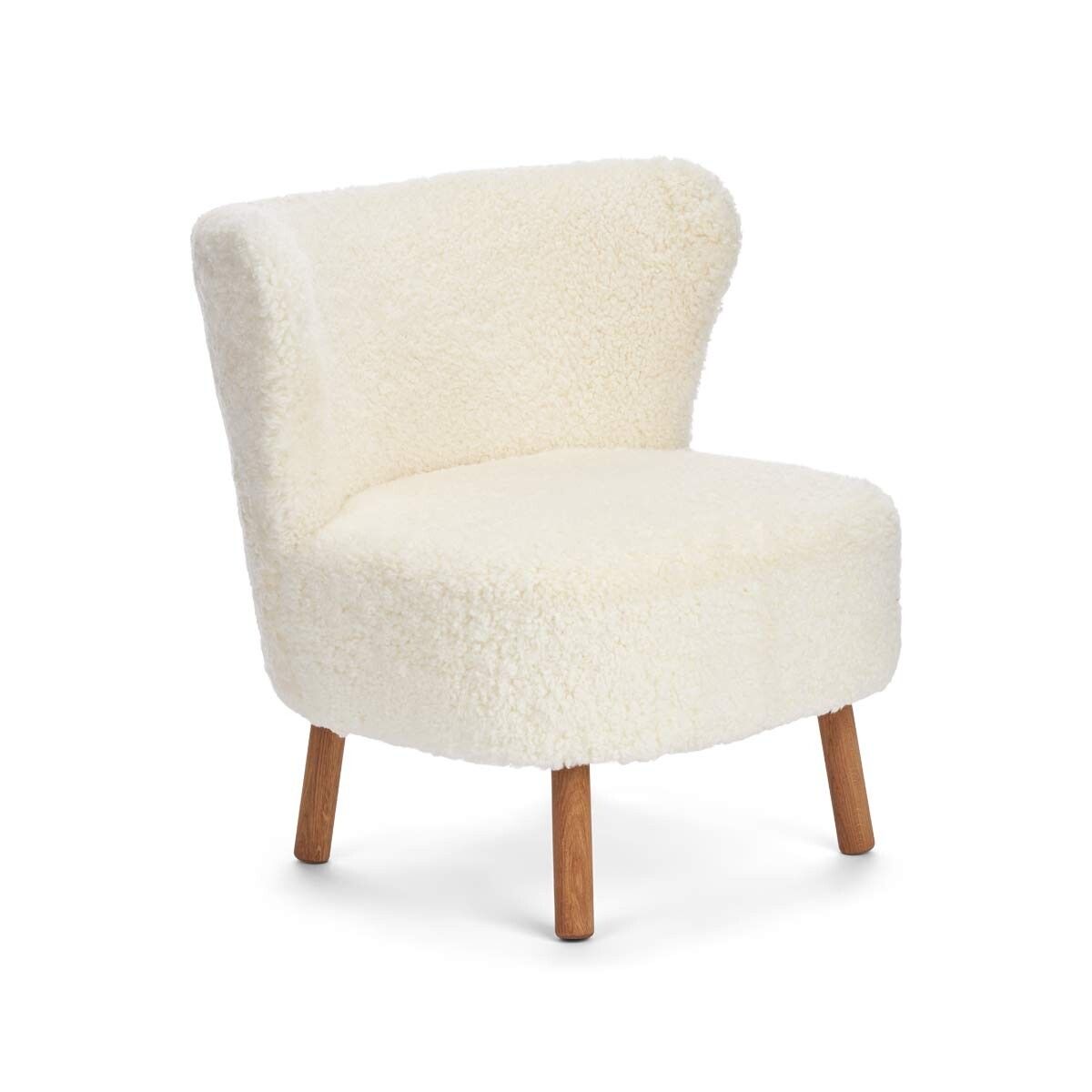Emil Lounge Chair | Kort ull Elfenben