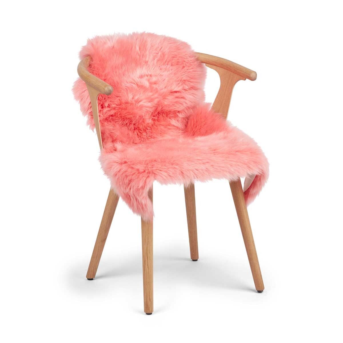 Coral Lång Lugg Fårskinn