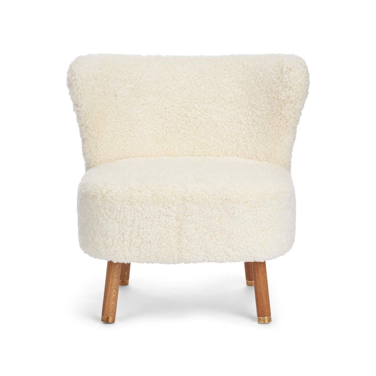 Emil Lounge Chair | Kort lugg Vit