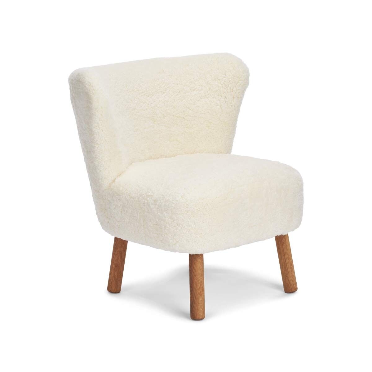 Emily Lounge Chair | Kort lugg Vit