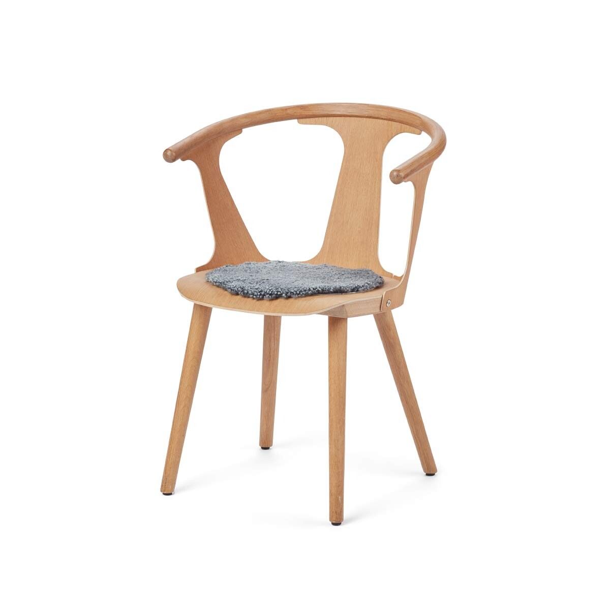 Stolsdyna | Kort lugg | Nya Zeeland | Ø34 cm Grå