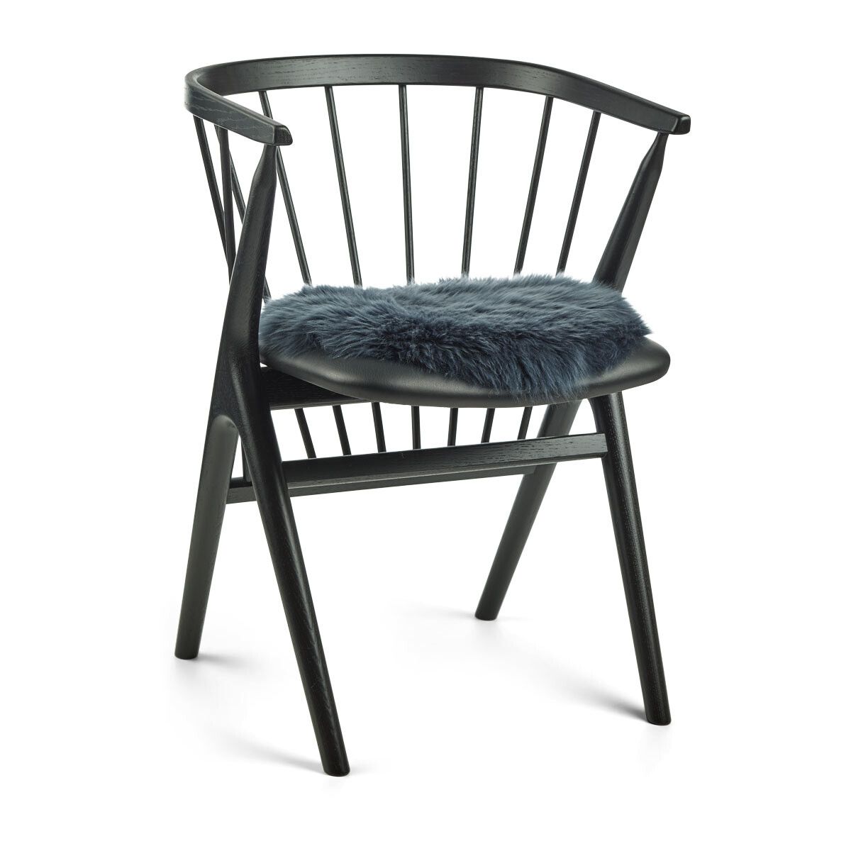 Stolsdyna | Lång lugg | Nya Zealand | Ø38 cm Marinblå