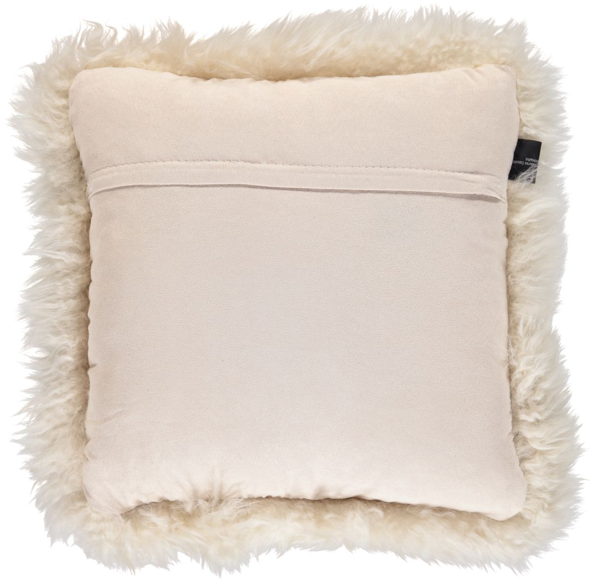 Lång Lugg Fårskinn Kudde Beige