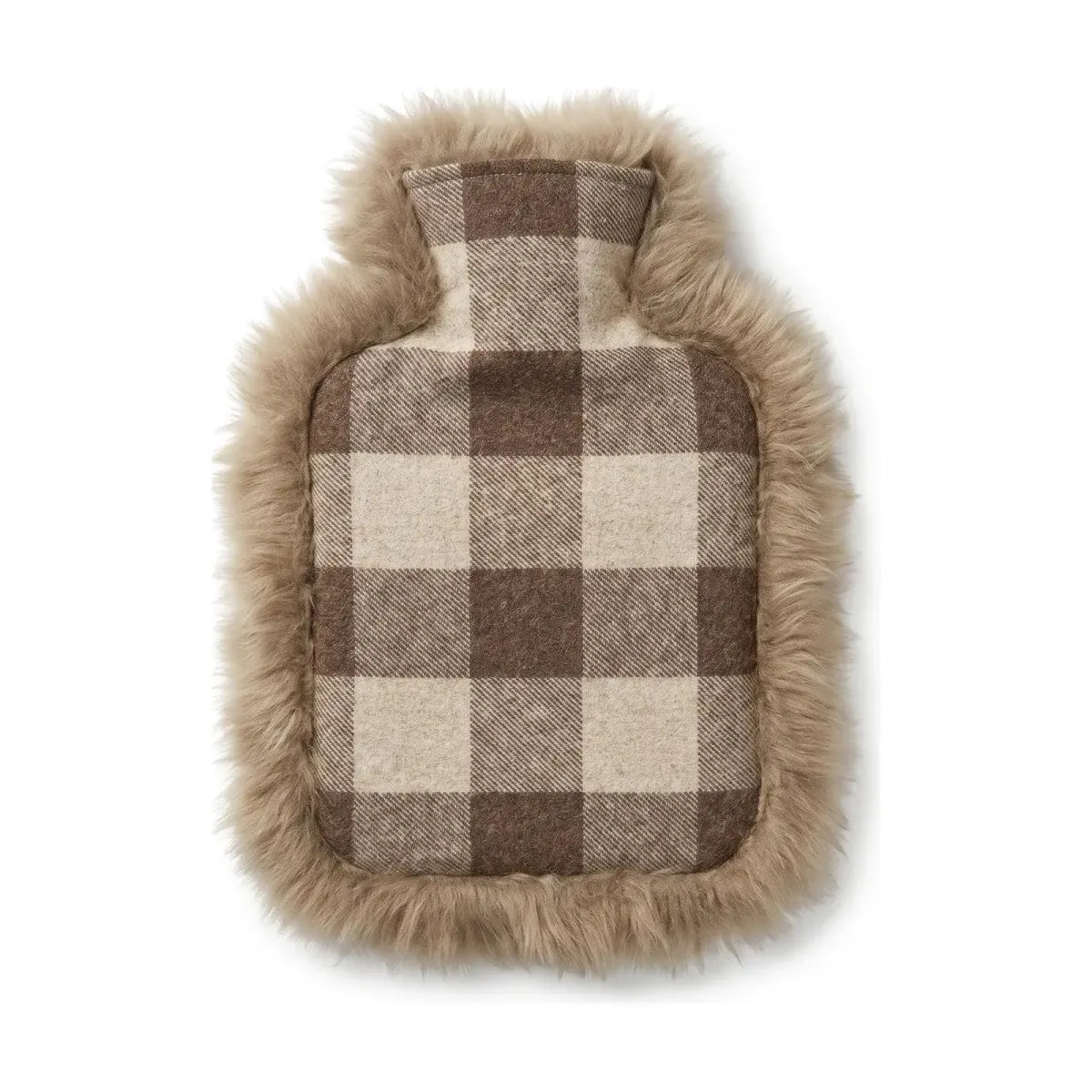 Värmeflaska | Fårskinn och ull | 37x27 cm Rob Roy Tartan Natural/Taupe