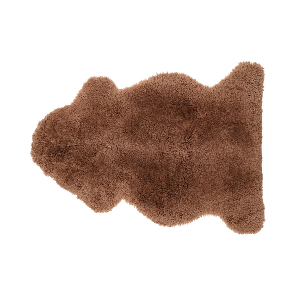 Fårskinn | Långhårigt, lockigt | 90x60 cm Toffee