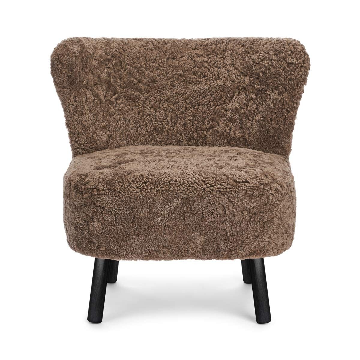 Emil Lounge Chair | Kort lugg Ljusbrun