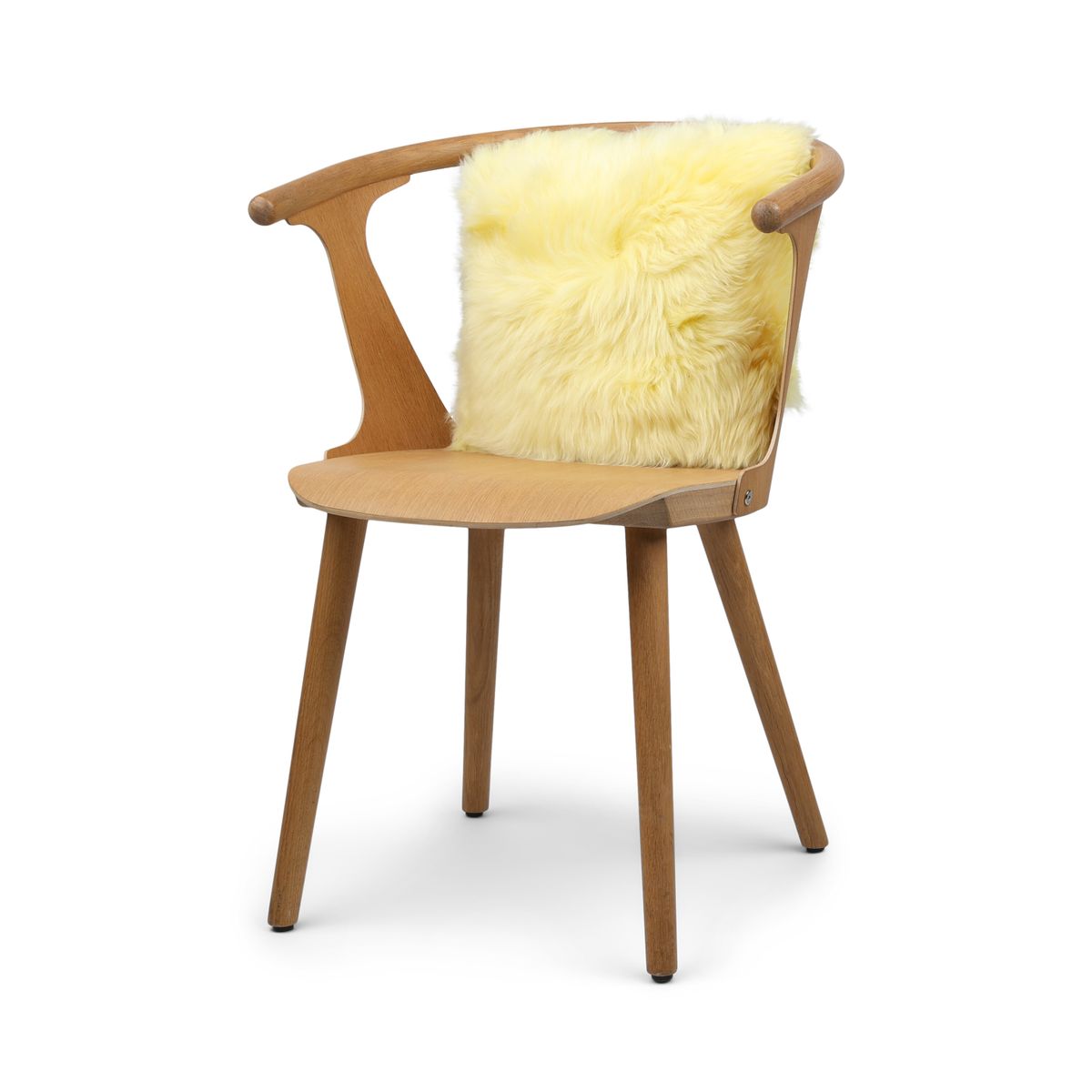 Fårskinnskudde | Lång lugg | Nya Zeeland | 35x35 cm Citron