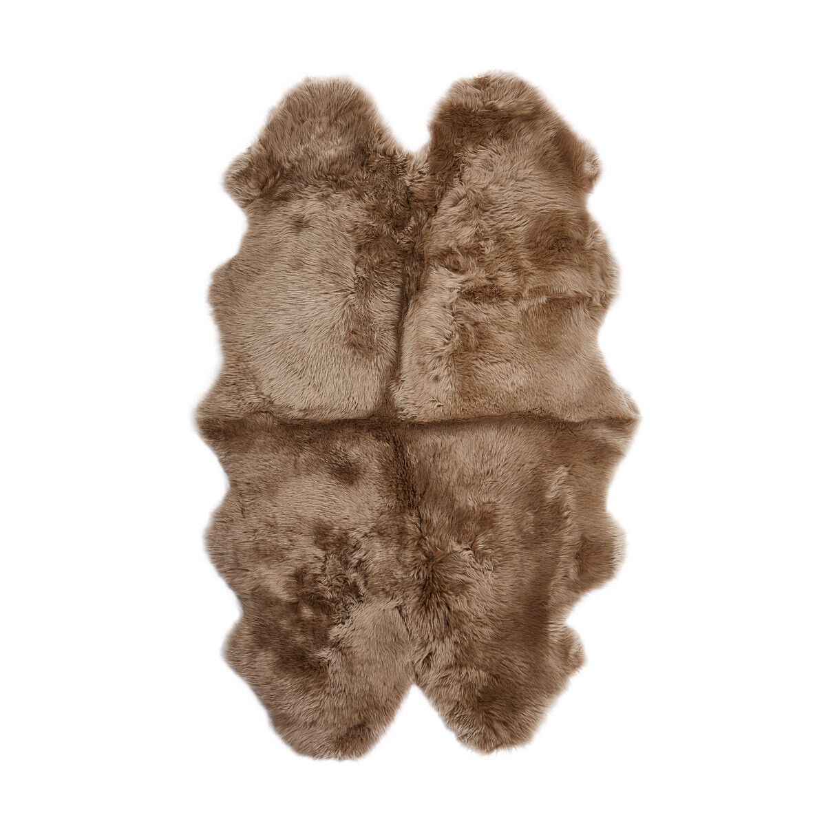 Fårskinnsmatta | Lång lugg | Nya Zealand | 180x110 cm Ljusbrun