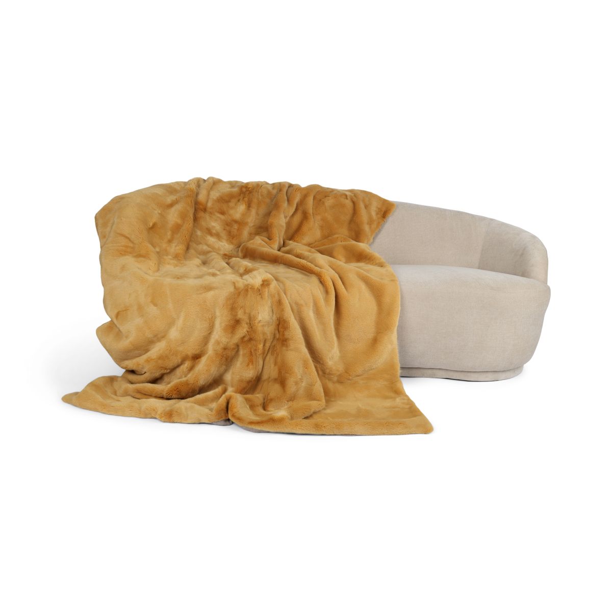 Minkpläd | Kashmirbaksida | Mustard | 140x200 cm