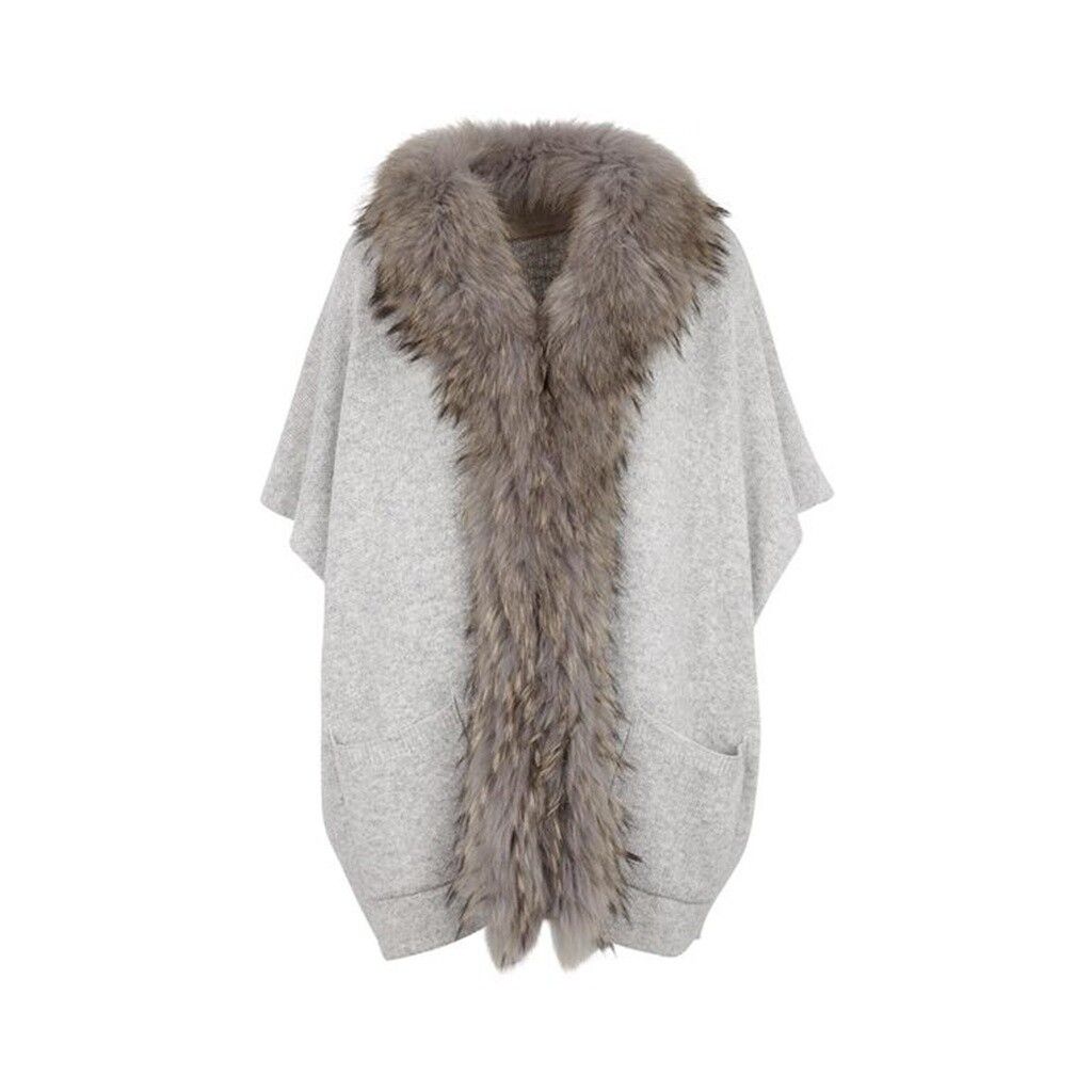 Nina Poncho Ljusgrå