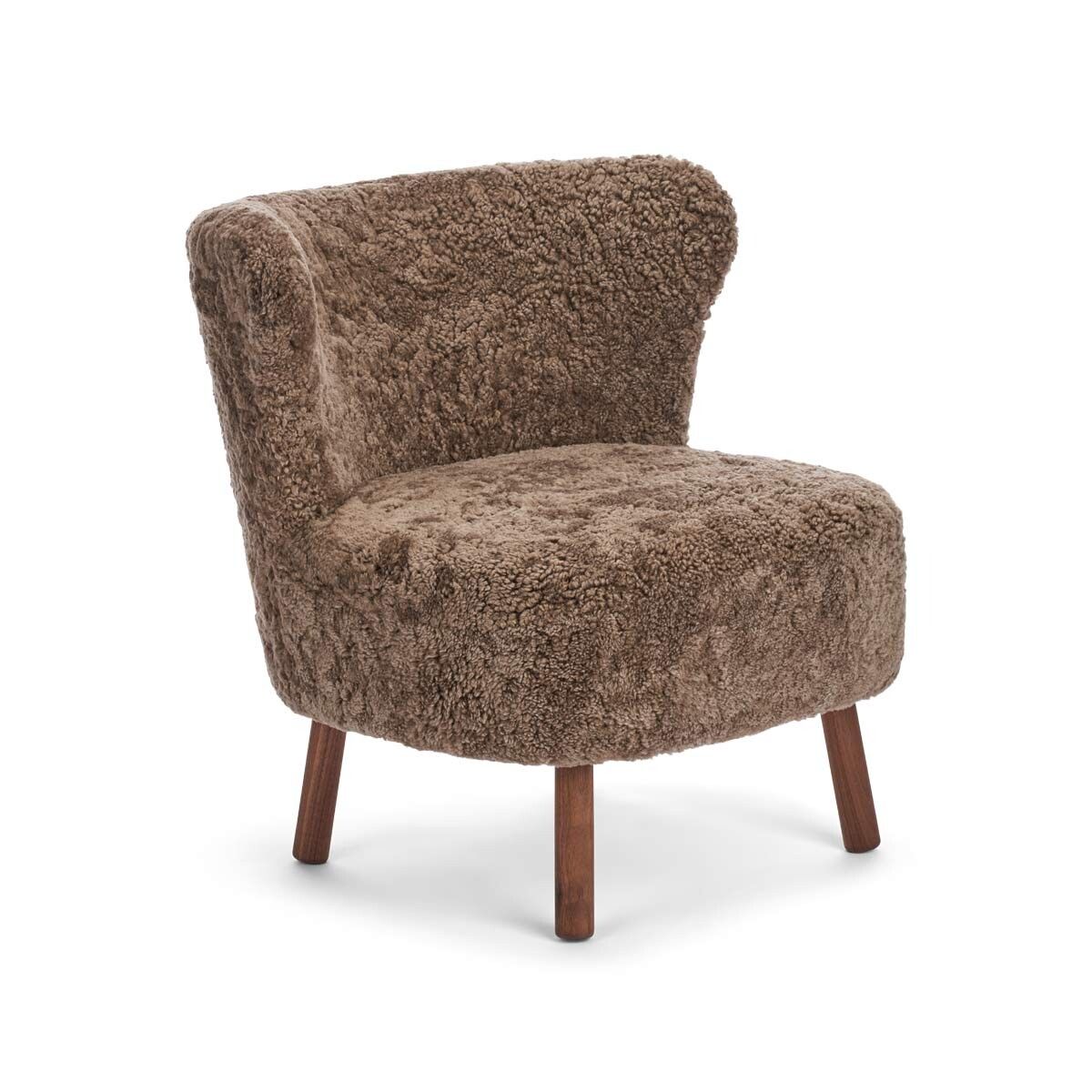 Emil Lounge Chair | Kort lugg Ljusbrun