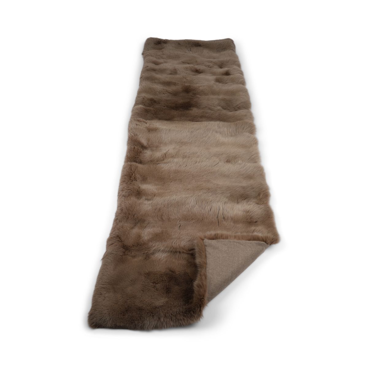 Premium rävskinnspläd | Kasmirbaksida | Camel | 270x70 cm