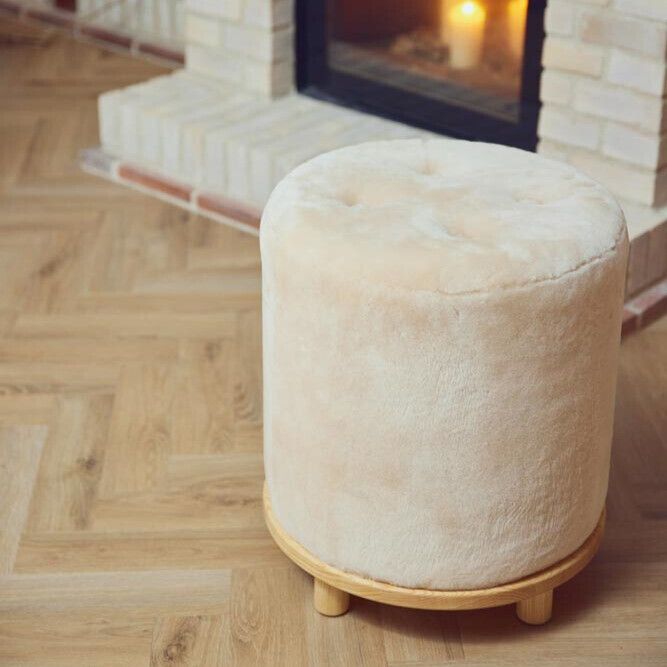 Simon Pouf Moccasin Kastanj