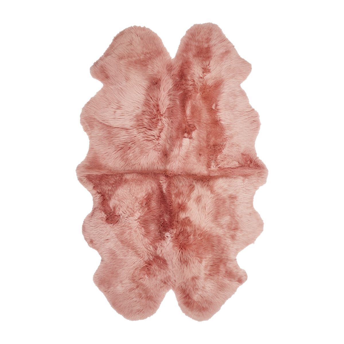 Fårskinnsmatta | Lång lugg | Nya Zealand | 180x110 cm Rosa