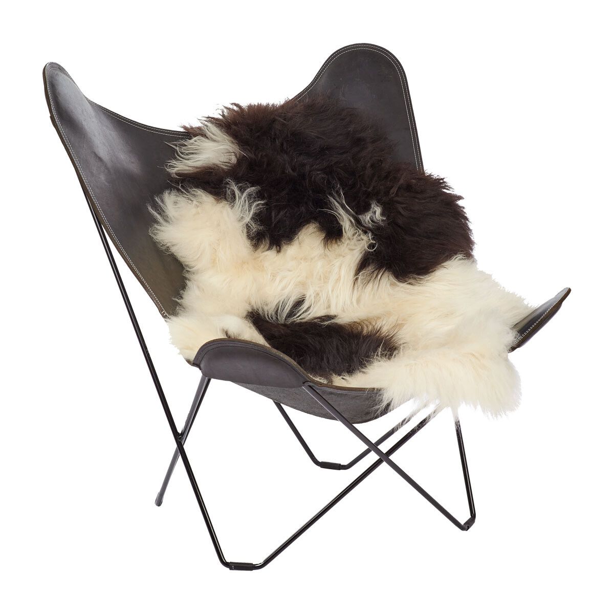 Fårskinn | Lång lugg | Island | 100-120x60 cm Upptäckt