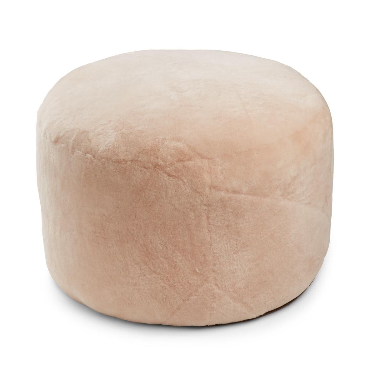 Runda pouf | Mockasin | Nya Zeeland | D55xH46 cm Kastanj