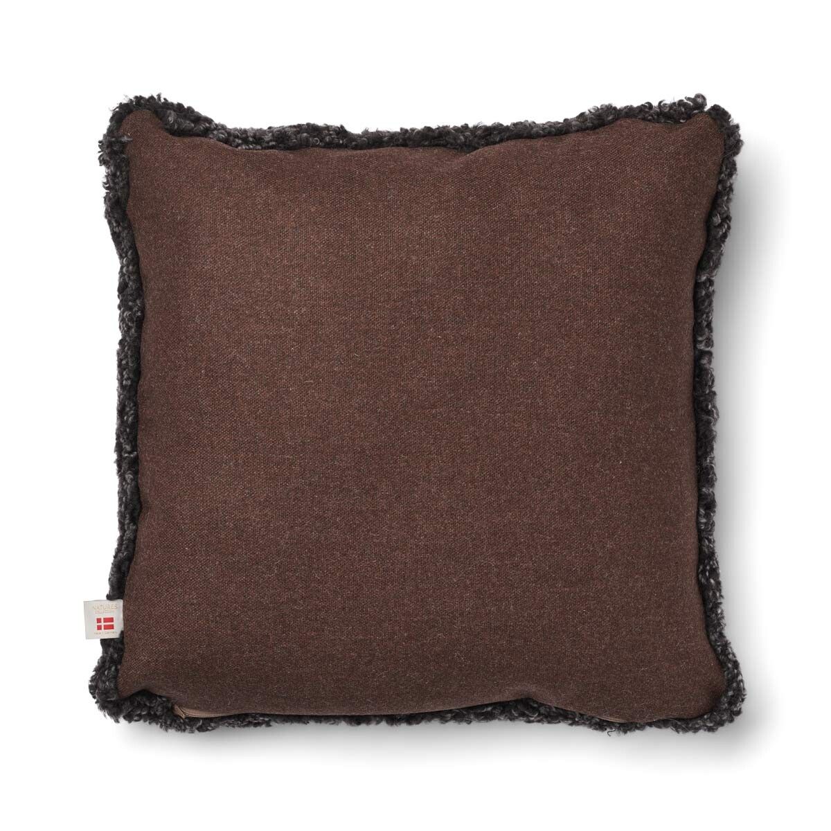 Classic Kort Lugg Fårskinn Kudde Brun/Cappuccino