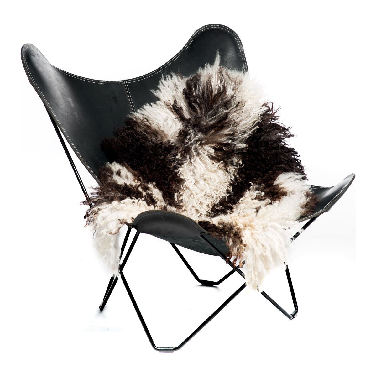 Fårskinn | Lockig | Österrike | 90x60 cm Mix / Fläckig