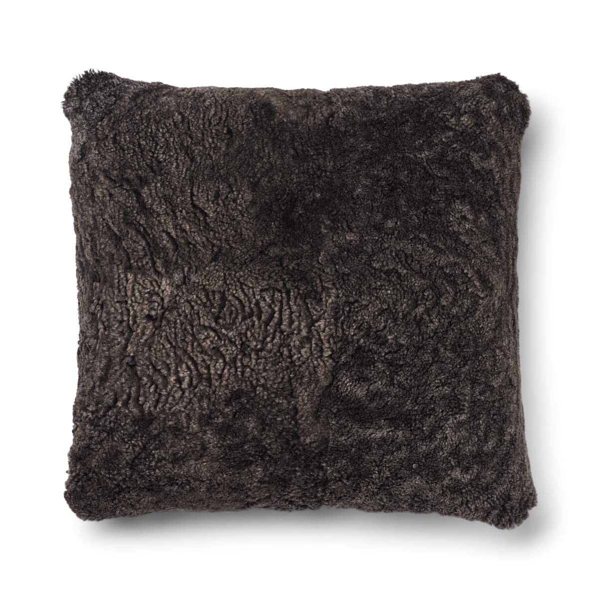 Checked Collection | Ullkudde | Kort lugg | 52x52 cm Rutig Mörkgrön / Cappuccino