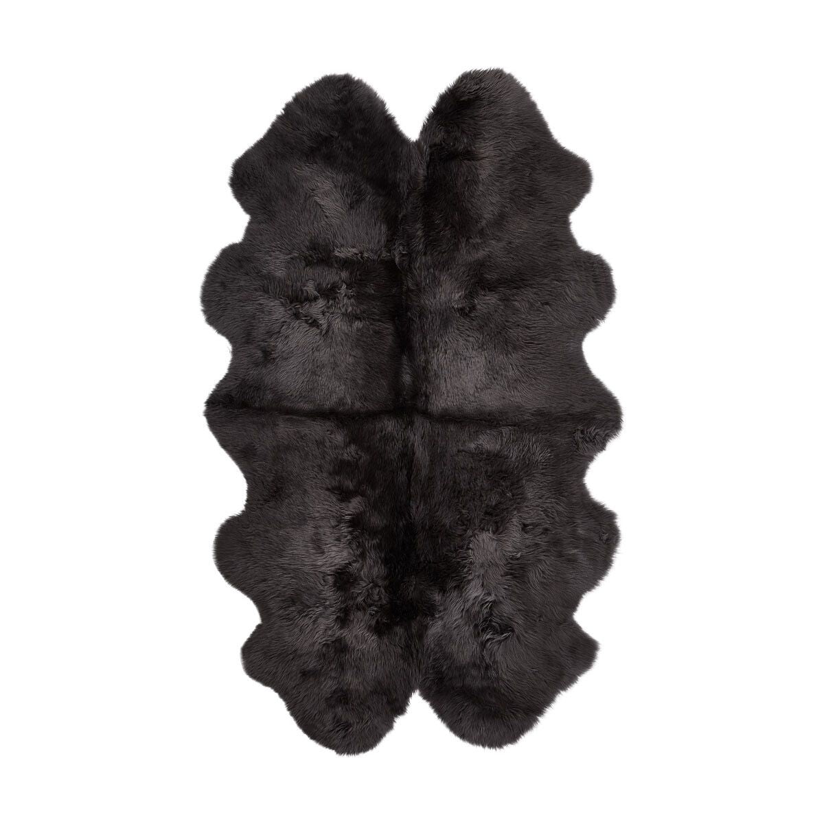 Fårskinnsmatta | Lång lugg | Nya Zealand | 180x110 cm Mörkgrå