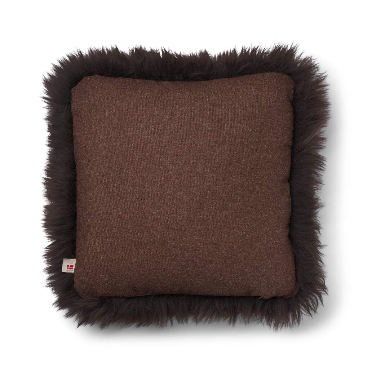 Classic Collection | Ullkudde | Lång lugg | 52x52 cm Brun / Choklad