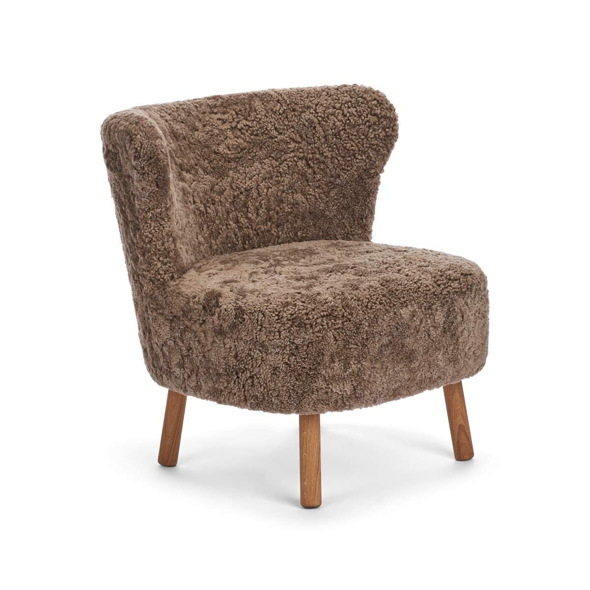 Emil Lounge Chair | Kort lugg Ljusbrun