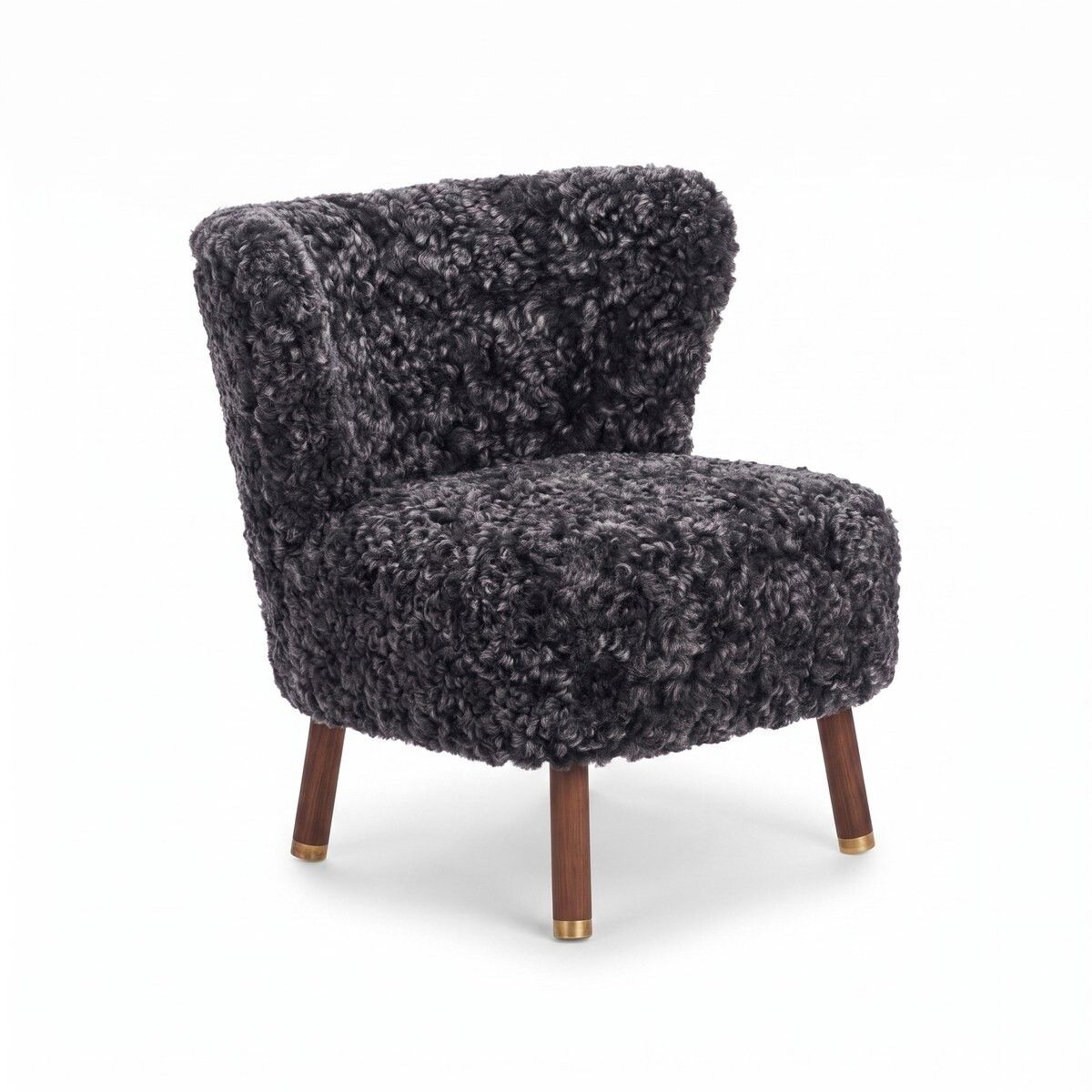 Emil Lounge Chair | Kort lugg Koksgrå
