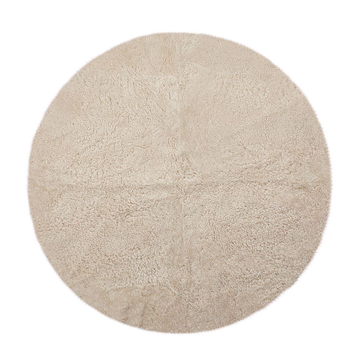 Matta | Kort lugg | Nya Zeeland | Ø140 cm Beige