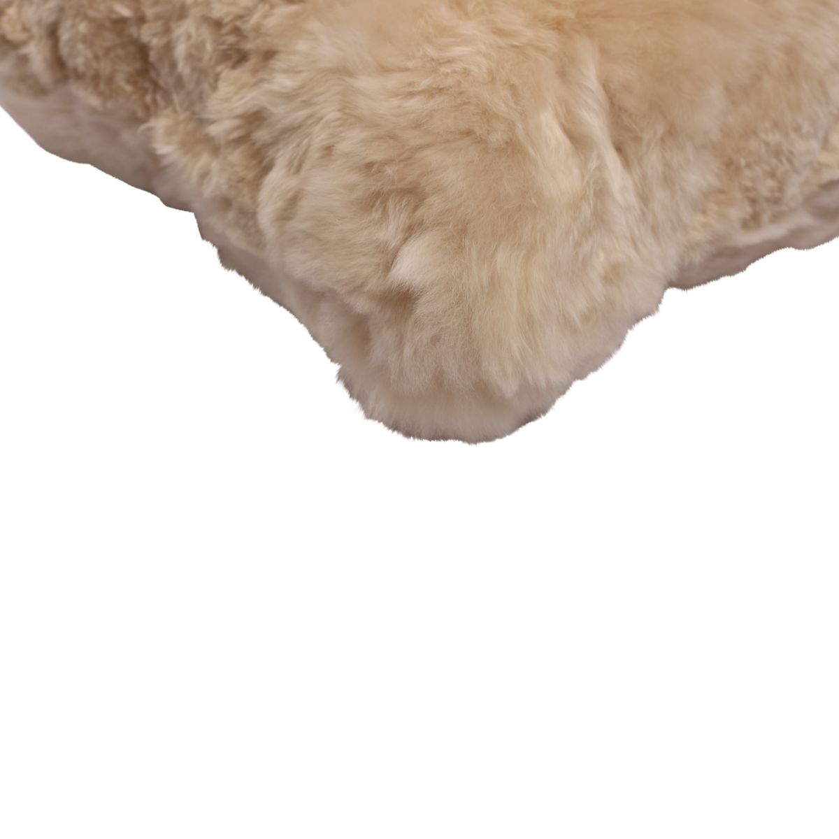 Alpackakudde | Kort lugg | Dubbelsidig Beige